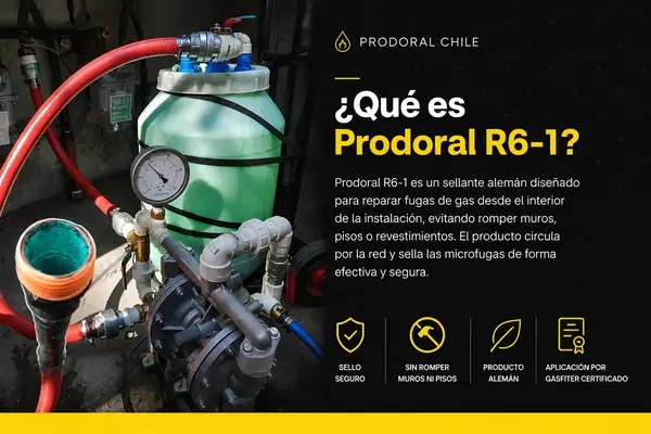 Sellado de fugas de gas con Prodoral R6-1 en Chile
