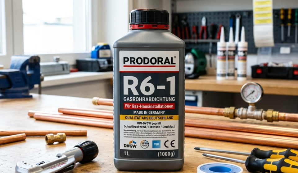 Envase del sellador líquido Prodoral R6-1 de ingeniería alemana para reparación interna de tuberías de gas